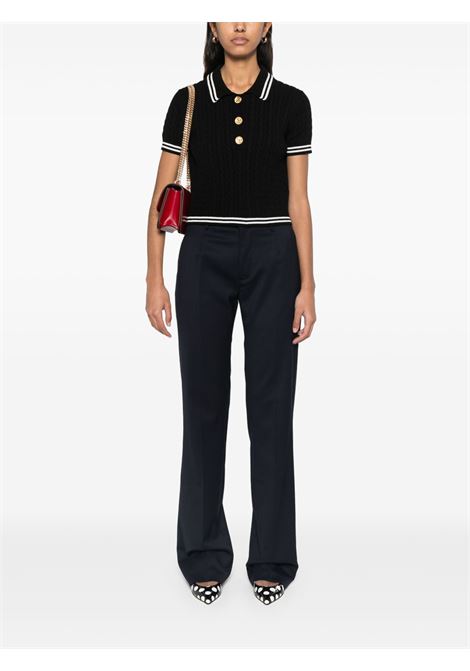 Navy blue straight-leg trousers Alessandra rich - women ALESSANDRA RICH | FABX3300F44941844